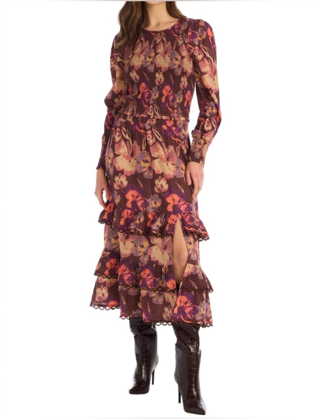 NWT Allison New York Tessa Long Sleeve Top + Georgia Tiered Mini Skirt | Small